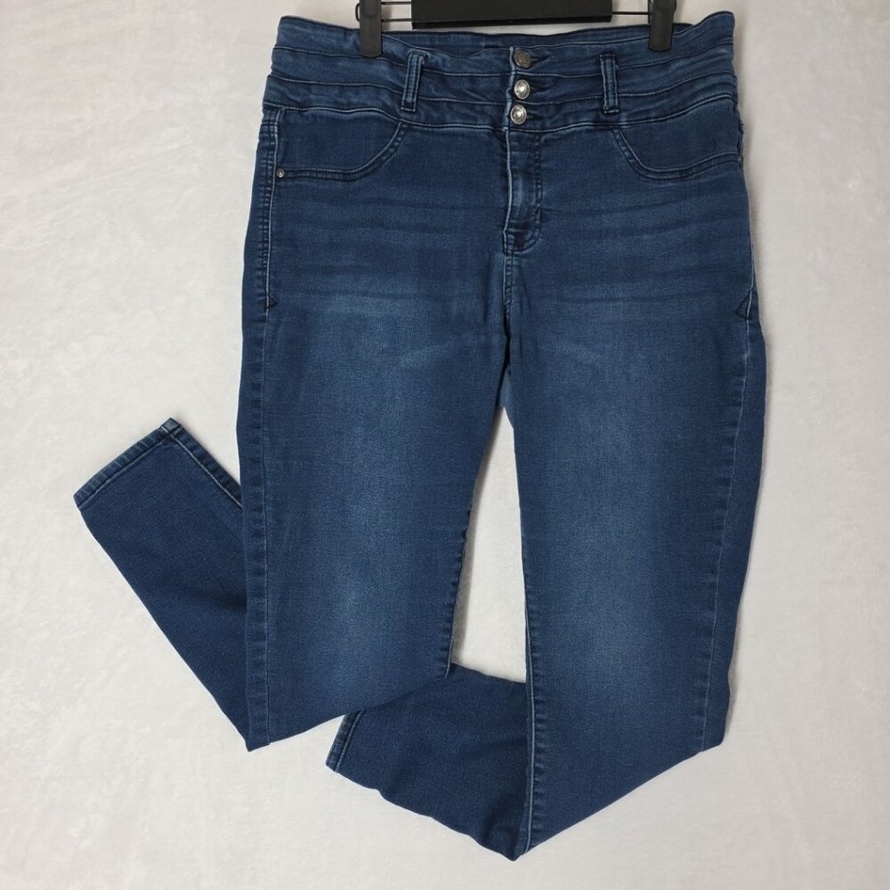 Angels Forever Young Evershape  Skinny Jeans Women's Size 16W Stretch 3 Button